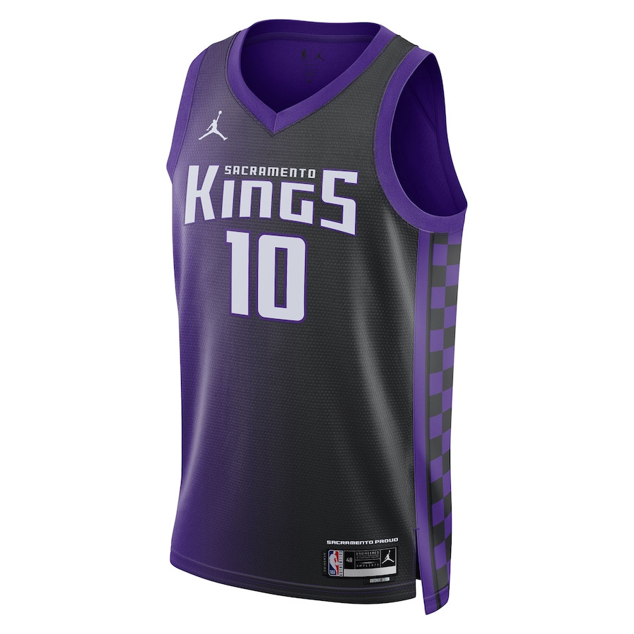 Domantas Sabonis 10 Sacramento Kings Unisex Swingman Statement Edition Purple/Black NBA Jersey Unisex