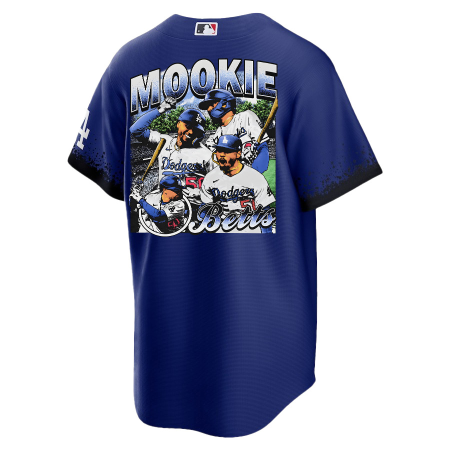 Mookie Betts 50 Los Angeles Dodgers Stadium 2023 City Connect Player Royal MLB Jersey Men's