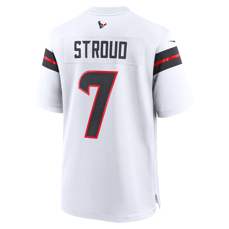 C.J. Stroud 7 Houston Texans Game White NFL Jersey Men's