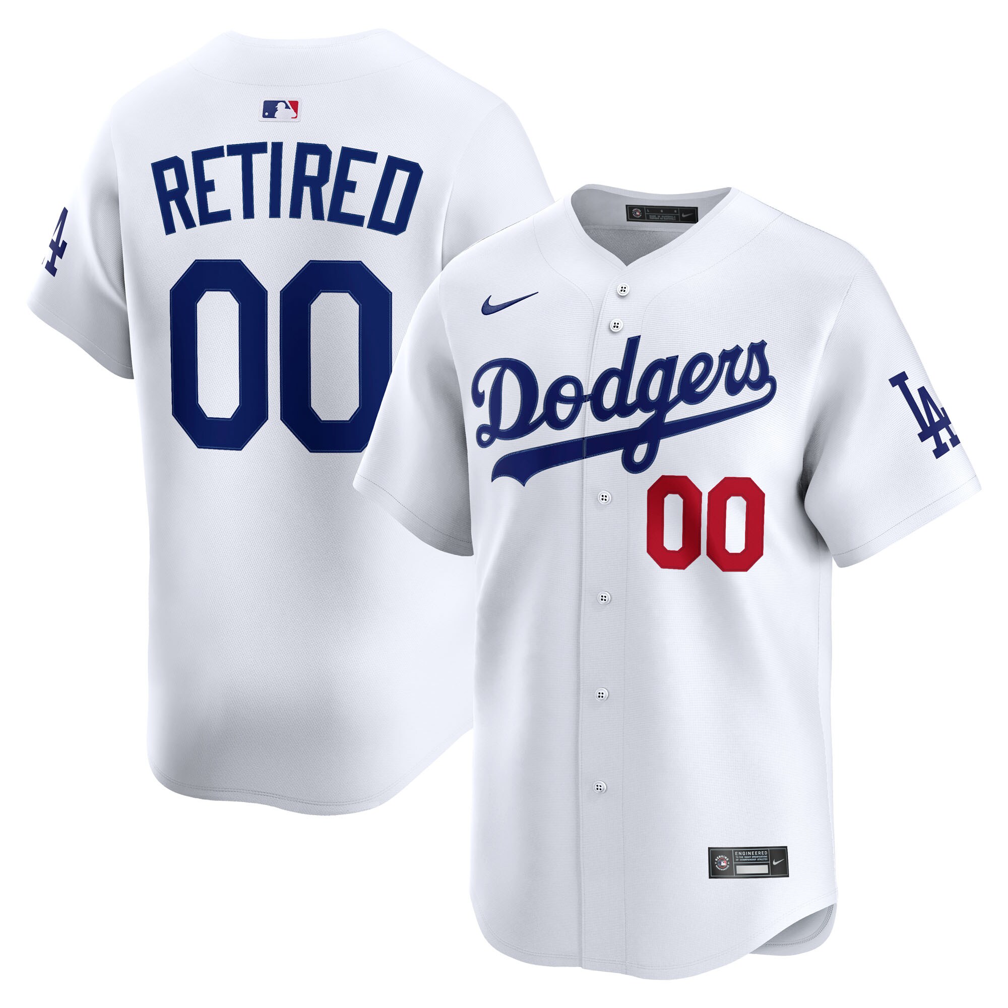 Los Angeles Dodgers White Home Limited Pick-A-Player Retired Roster MLB Jersey Men's