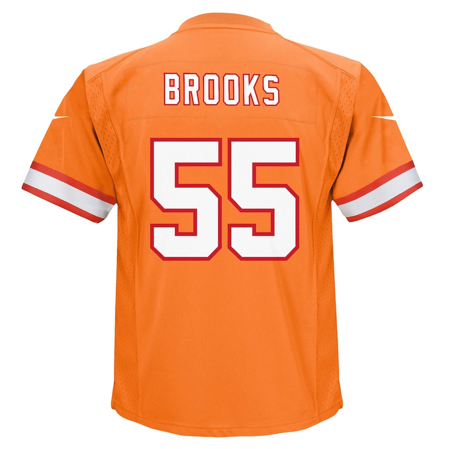 Derrick Brooks 55 Tampa Bay Buccaneers Retired Game Orange NFL Jersey Youth
