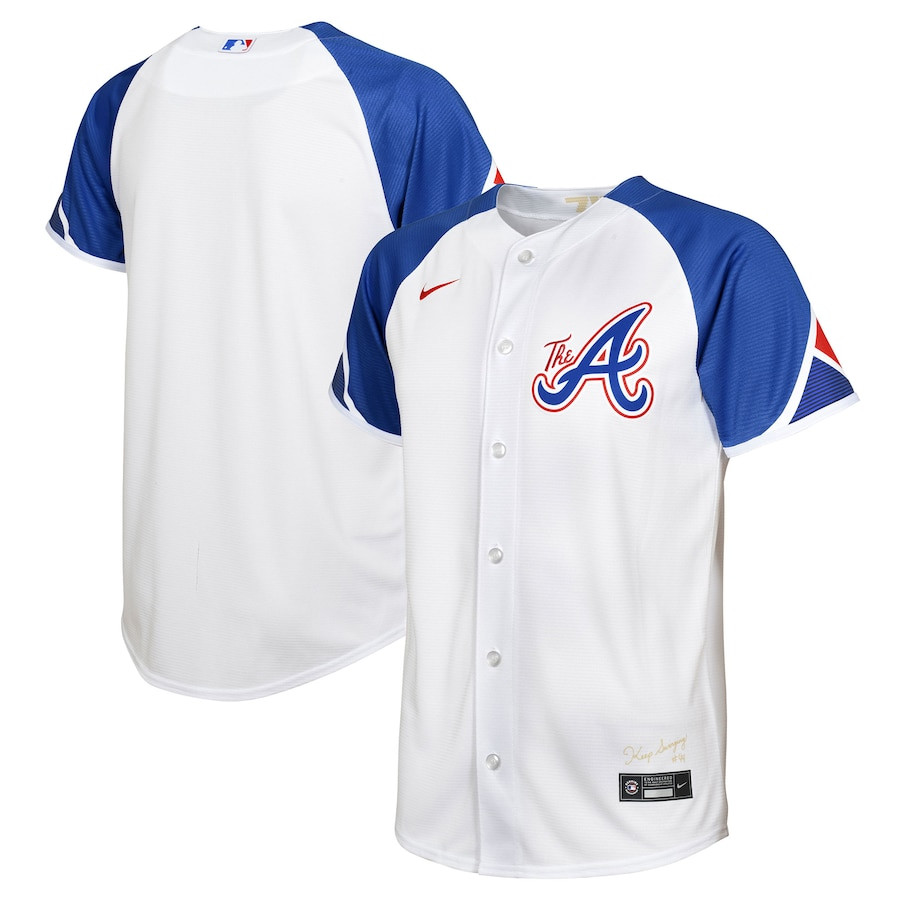 Atlanta Braves 2023 City Connect White MLB Jersey Youth