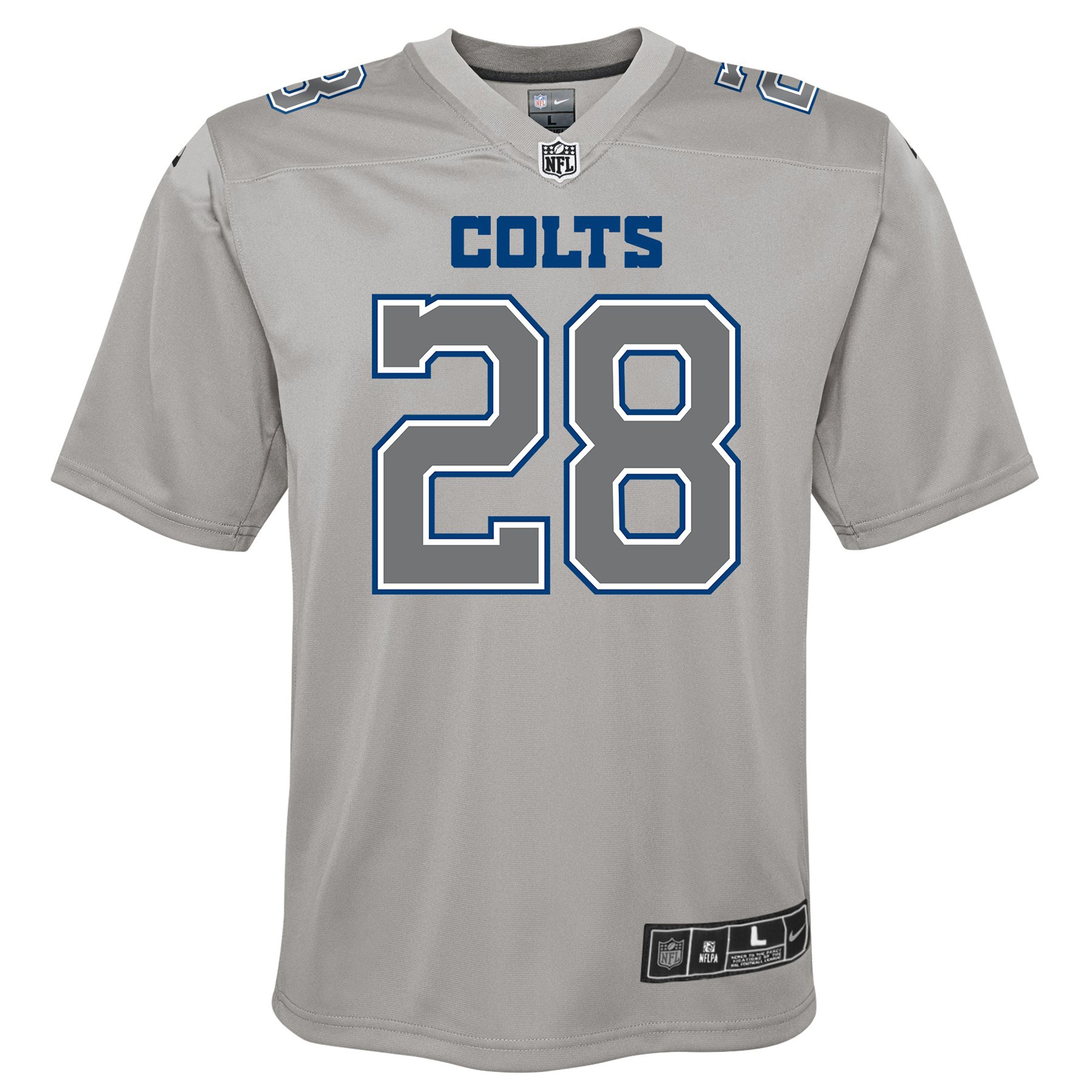 Indianapolis Colts Jonathan Taylor Gray Atmosphere Game NFL Jersey Youth