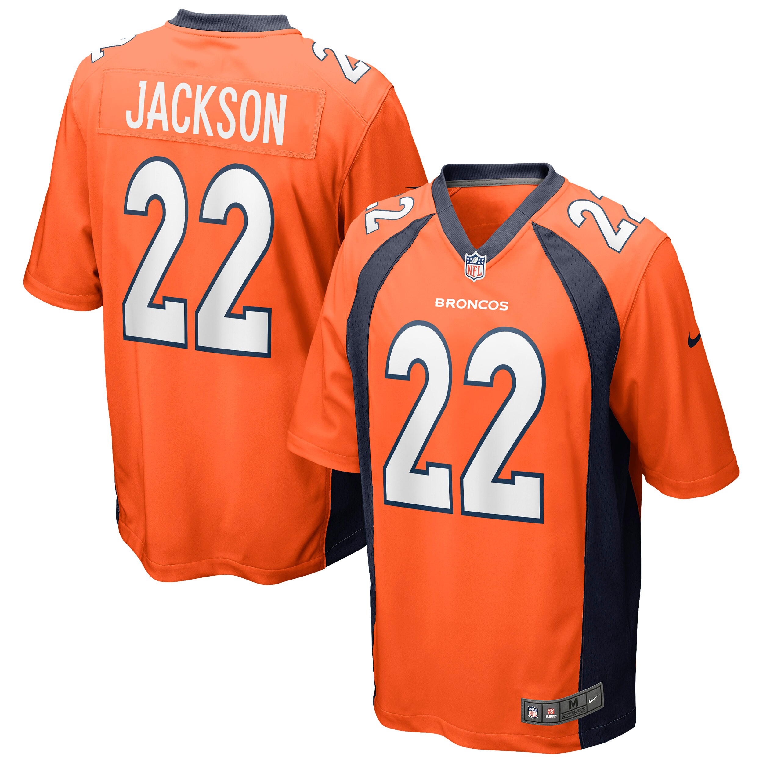 Denver Broncos Kareem Jackson Orange Game NFL Jersey Men's