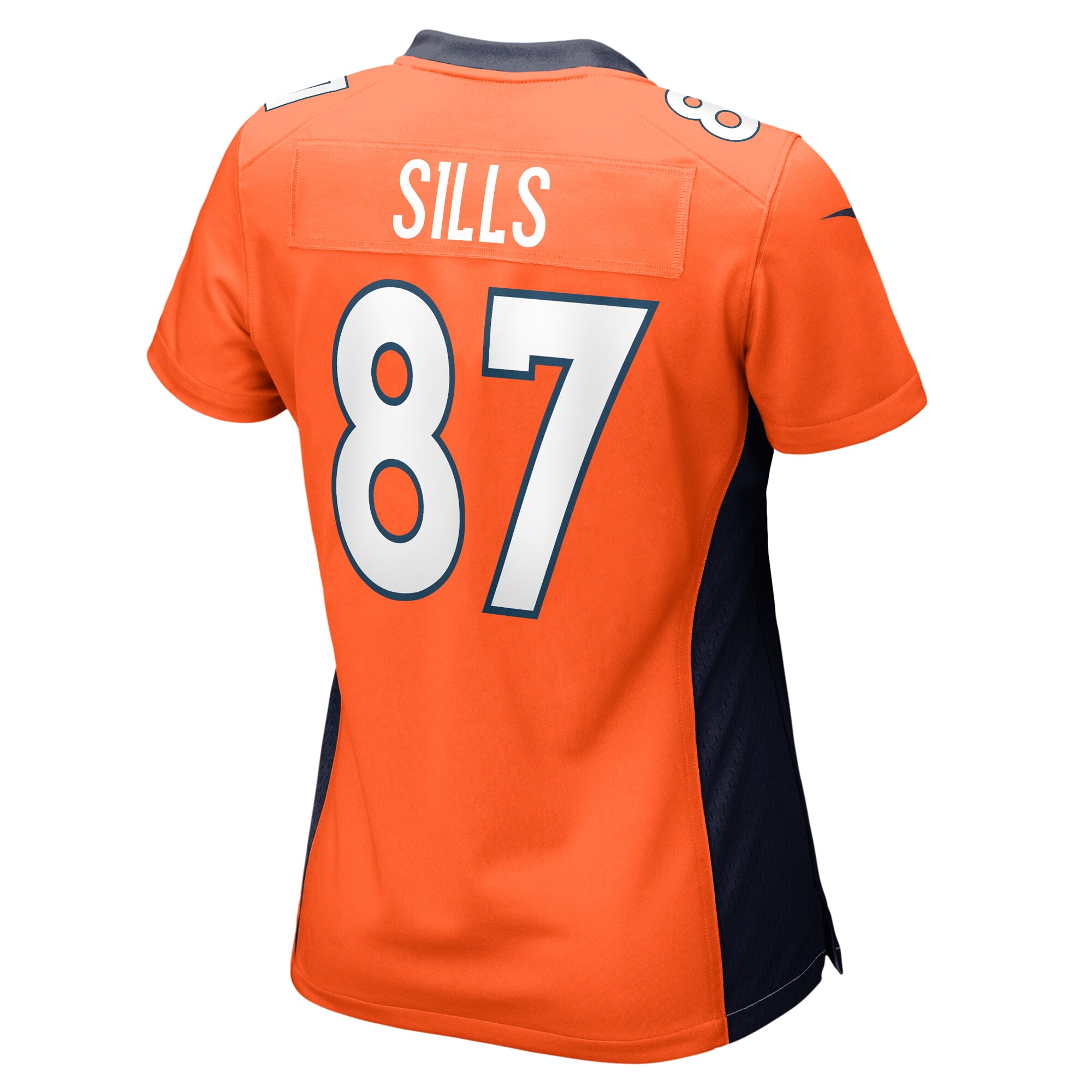 Denver Broncos David Sills Orange Team Game NFL Jersey Women's