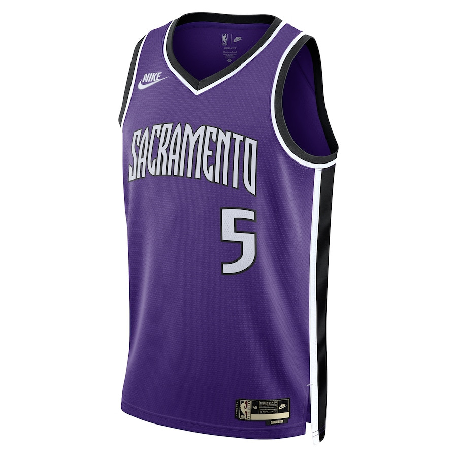 De'Aaron Fox 5 Sacramento Kings Unisex 2024/25 Swingman Purple Classic Edition NBA Jersey Unisex