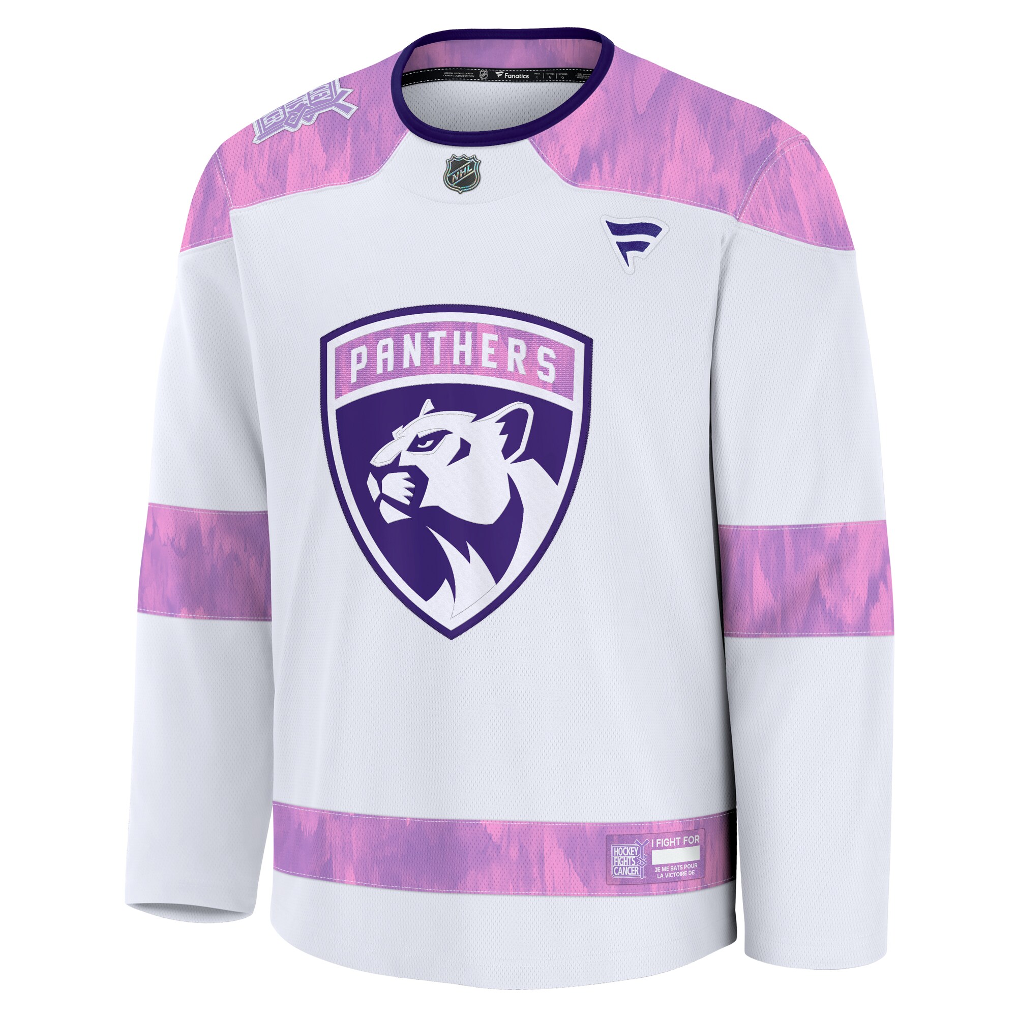 Florida Panthers White 2024 Fights Cancer Practice NHL Jersey Men's