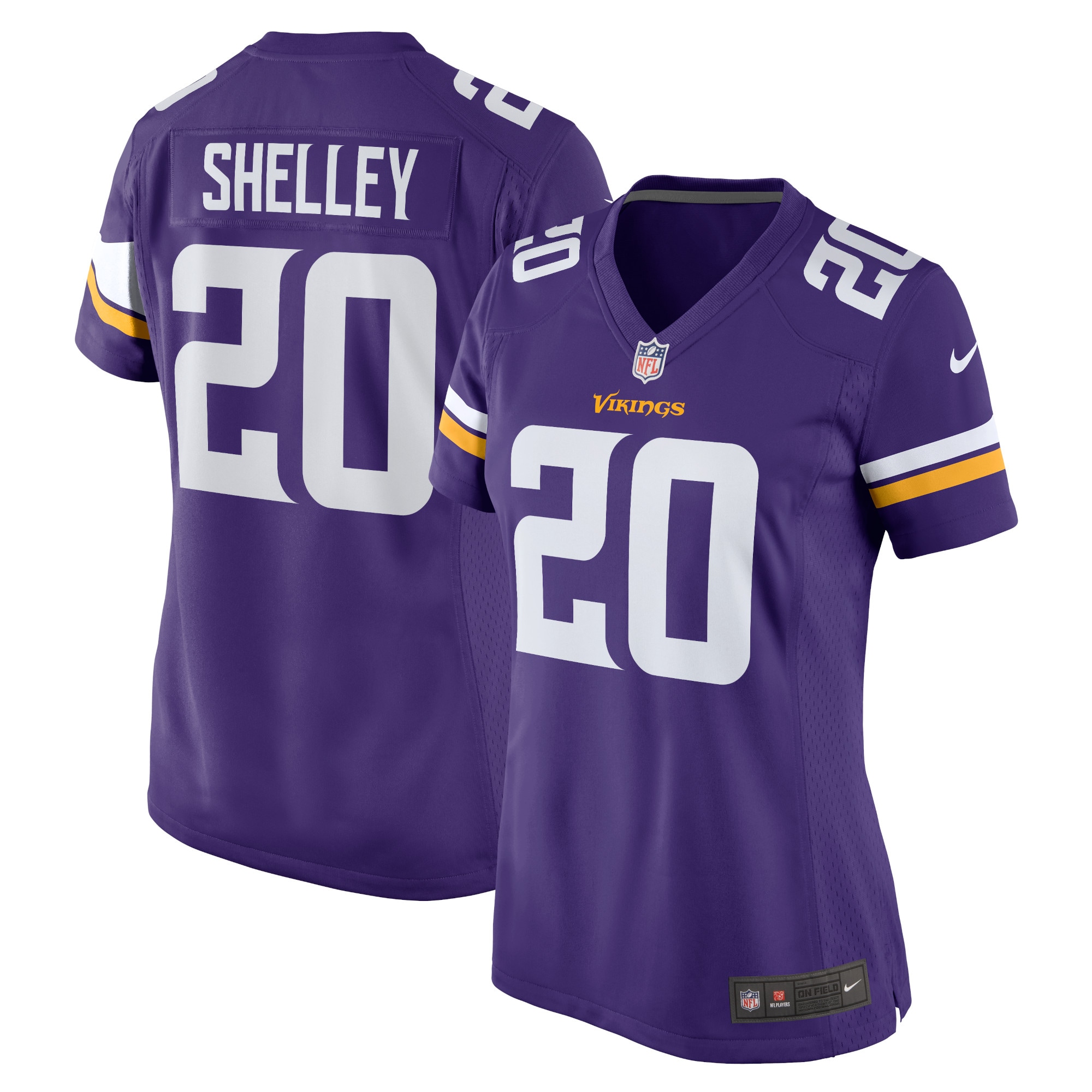 Minnesota Vikings Duke Shelley Purple Home Game Player NFL Jersey Women's