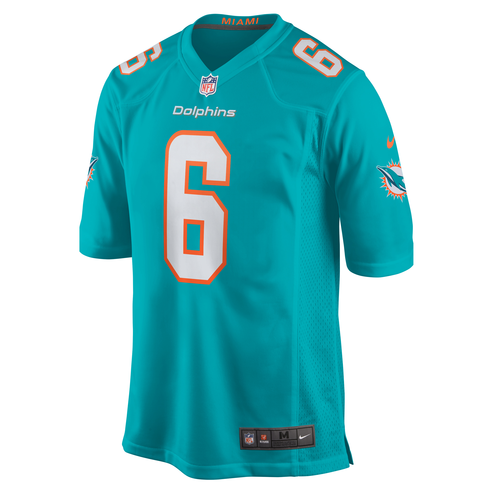 Miami Dolphins Skylar Thompson Aqua Team Game NFL Jersey Men's