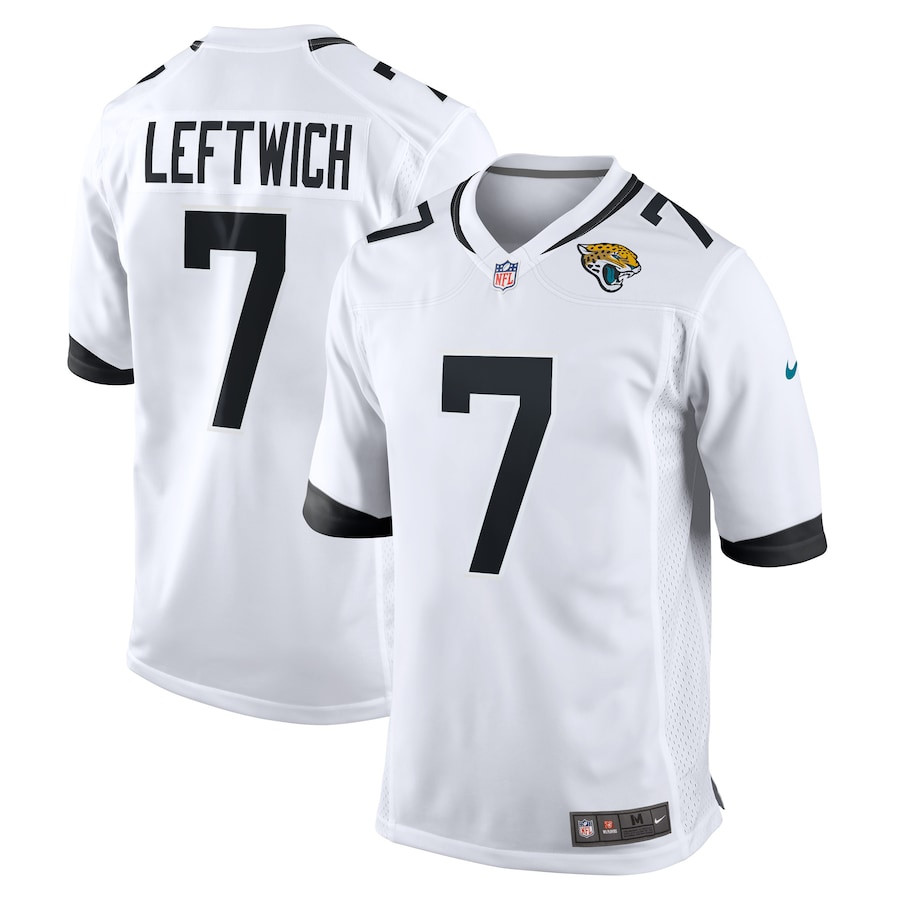 Byron Leftwich 7 Jacksonville Jaguars Retired Game White NFL Jersey Men's
