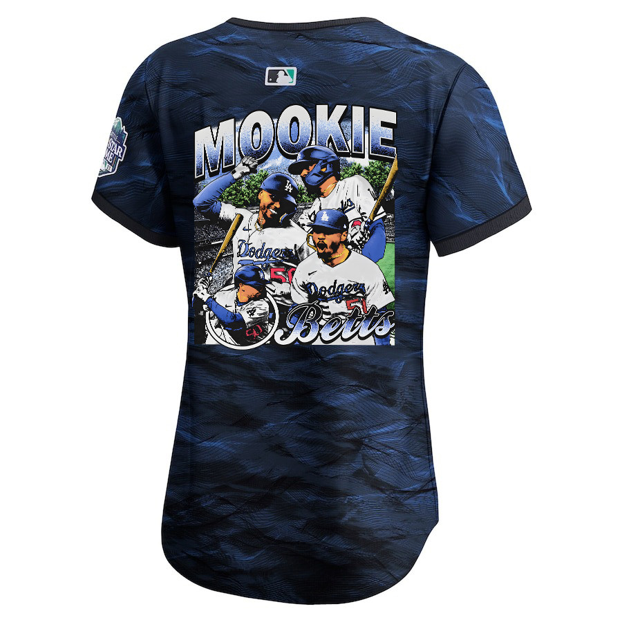 Mookie Betts 50 Los Angeles Dodgers Stadium 2023 All Star Game Limited Player Royal MLB Jersey Women's