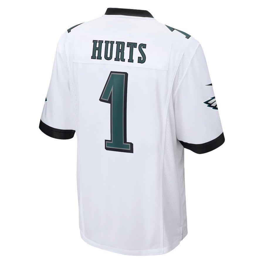 Jalen Hurts 1 Philadelphia Eagles Legacy Game White NFL Jersey Men's