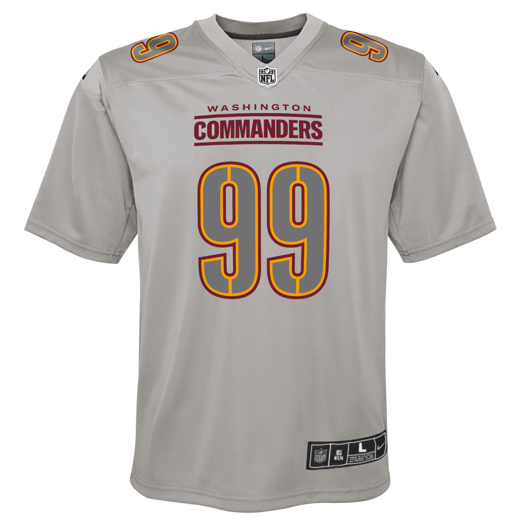 Washington Commanders Chase Young Gray Atmosphere Fashion Game NFL Jersey Youth