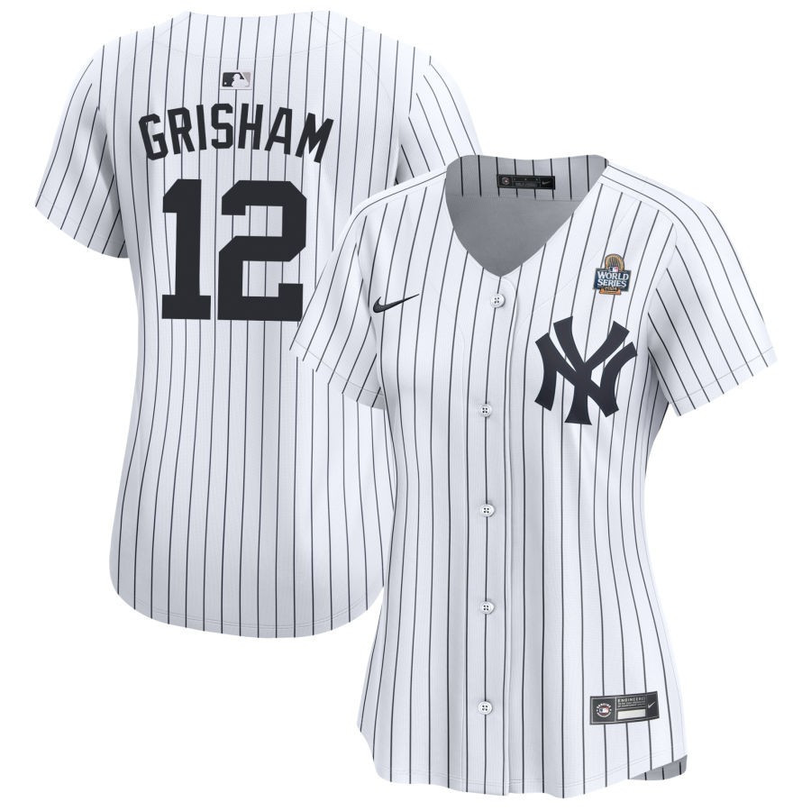 Trent Grisham 12 New York Yankees 2024 World Series Home Limited White MLB Jersey Women's