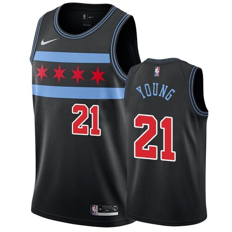 Chicago Bulls Thaddeus Young 21 City NBA Jersey Men's