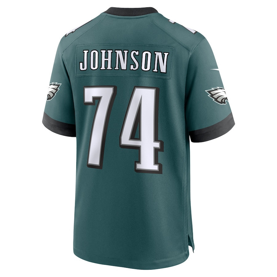 Fred Johnson #74 Philadelphia Eagles Super Bowl LIX Midnight Green NFL Jersey Youth