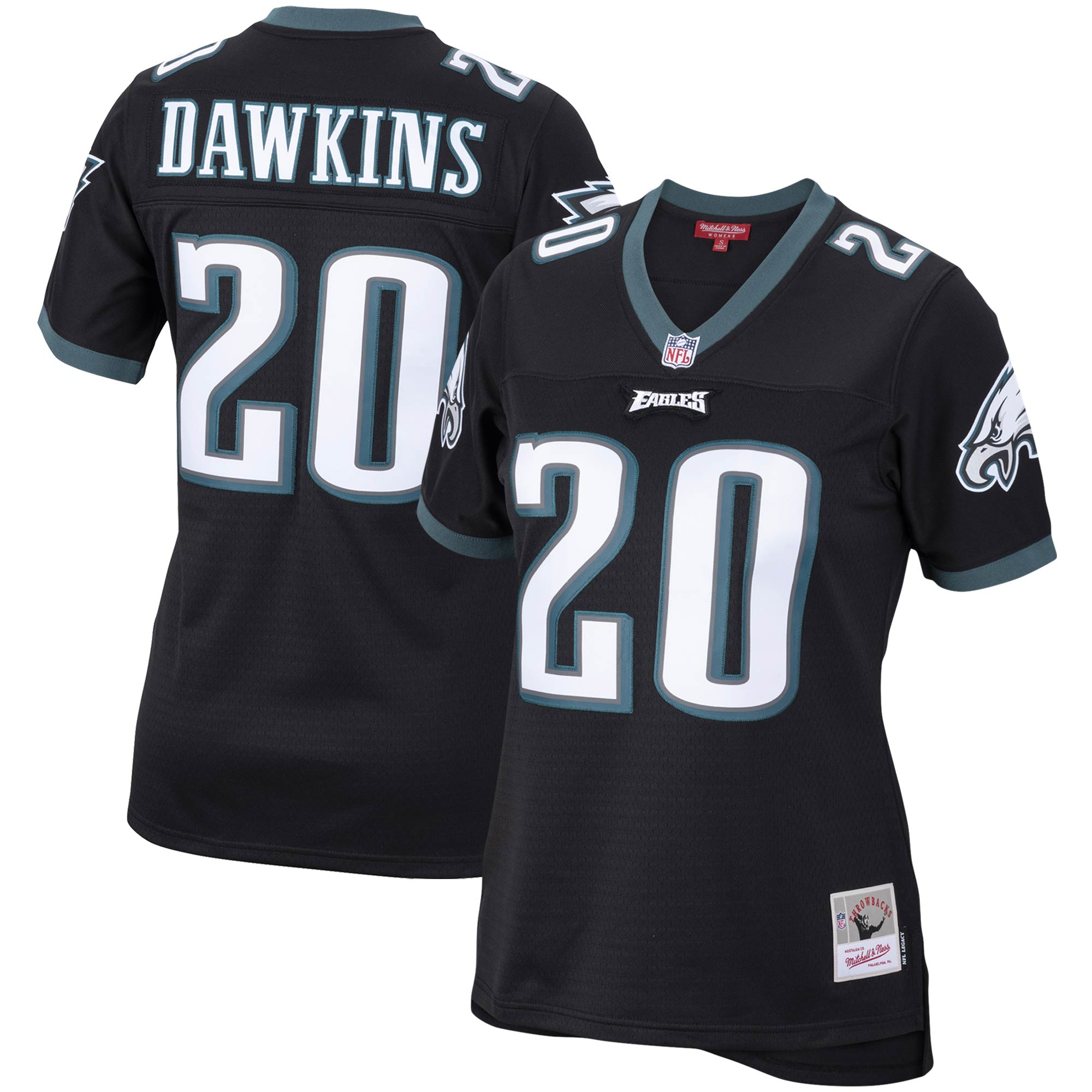 Philadelphia Eagles Brian Dawkins Mitchell Ness Black Legacy Team NFL Jersey Women's