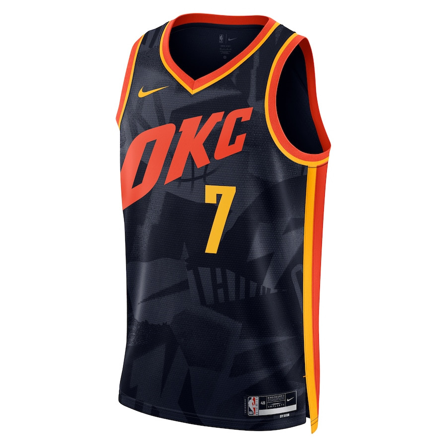 Chet Holmgren 7 Oklahoma City Thunder 2023/24 City Edition Swingman Navy NBA Jersey Men's