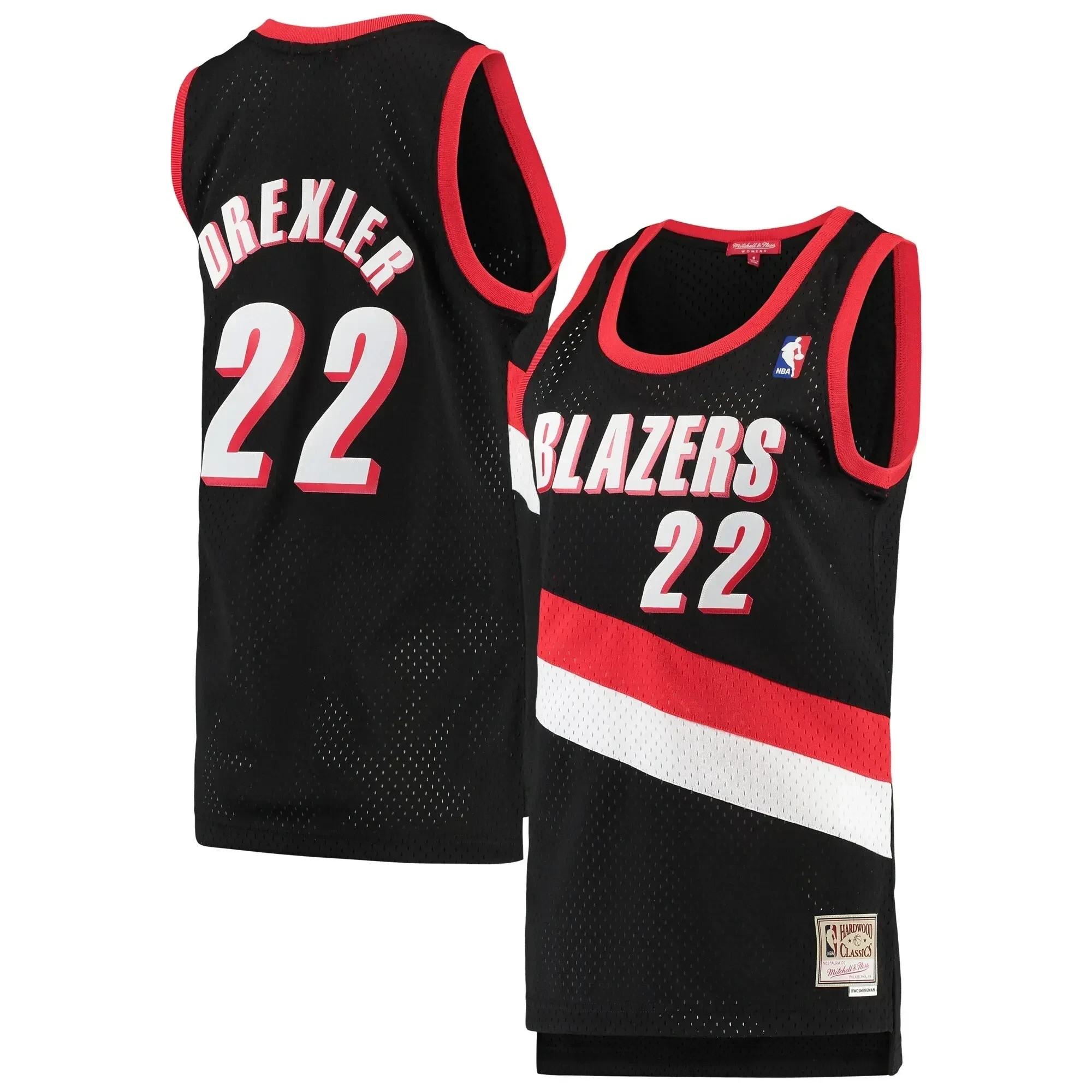 Clyde Drexler Portland Trail Blazers Mitchell Ness 1991-92 Hardwood Classics Swingman Black NBA Jersey Women's
