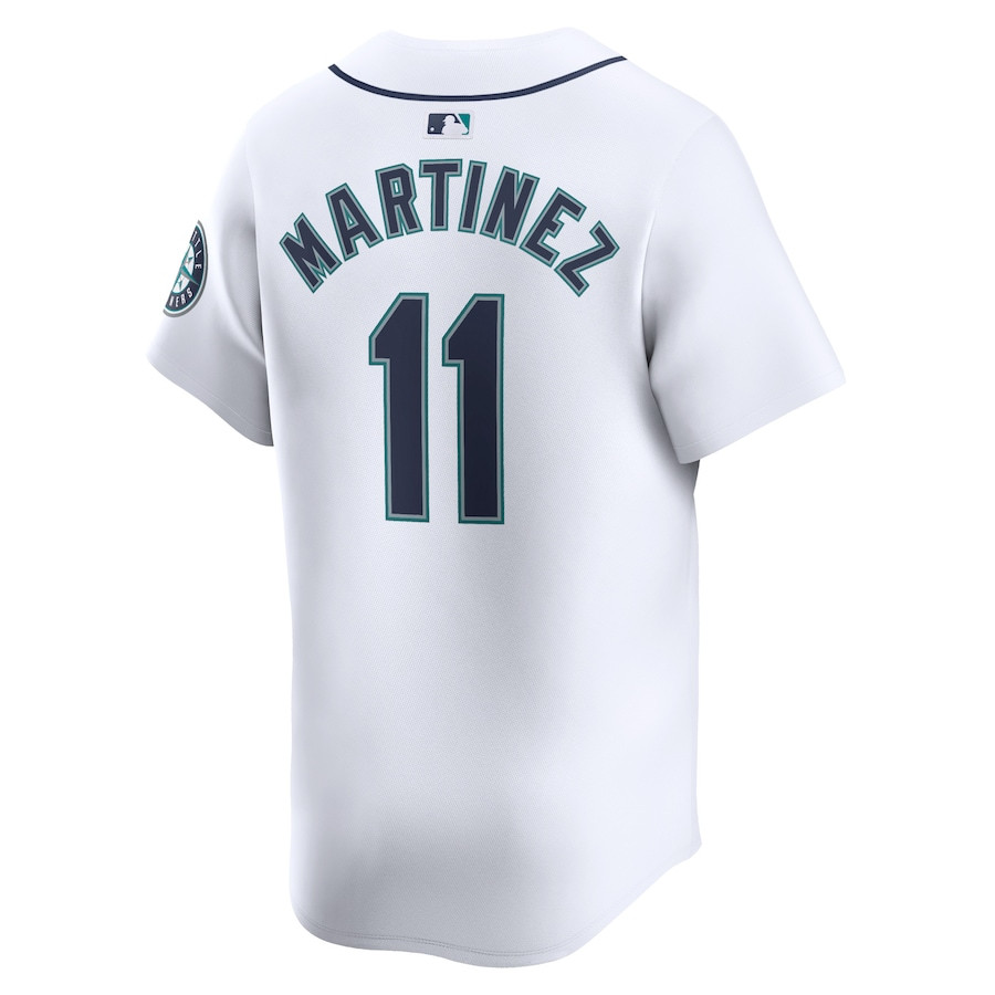 Edgar Martinez 11 Seattle Mariners Home Limited Player White MLB Jersey Men's