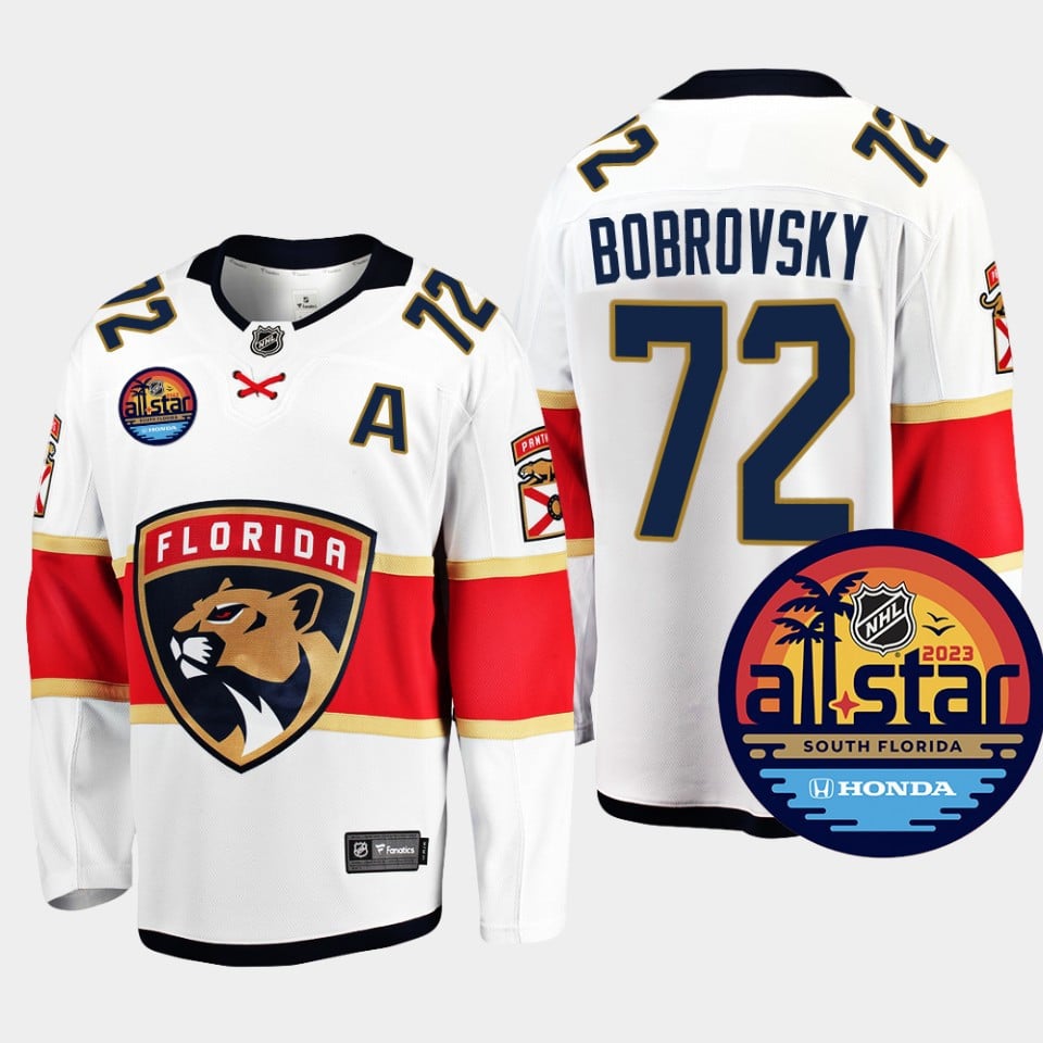 Florida Panthers Sergei Bobrovsky 72 2023 All Star Away White NHL Jersey Men's