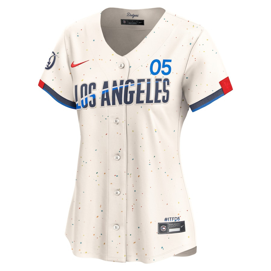 Freddie Freeman 5 Los Angeles Dodgers 2024 City Connect Limited Cream MLB Jersey Women's