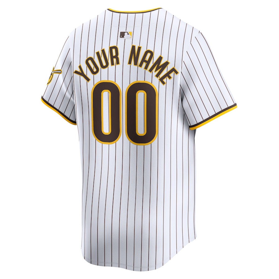 San Diego Padres Home Limited Custom White MLB Jersey Youth