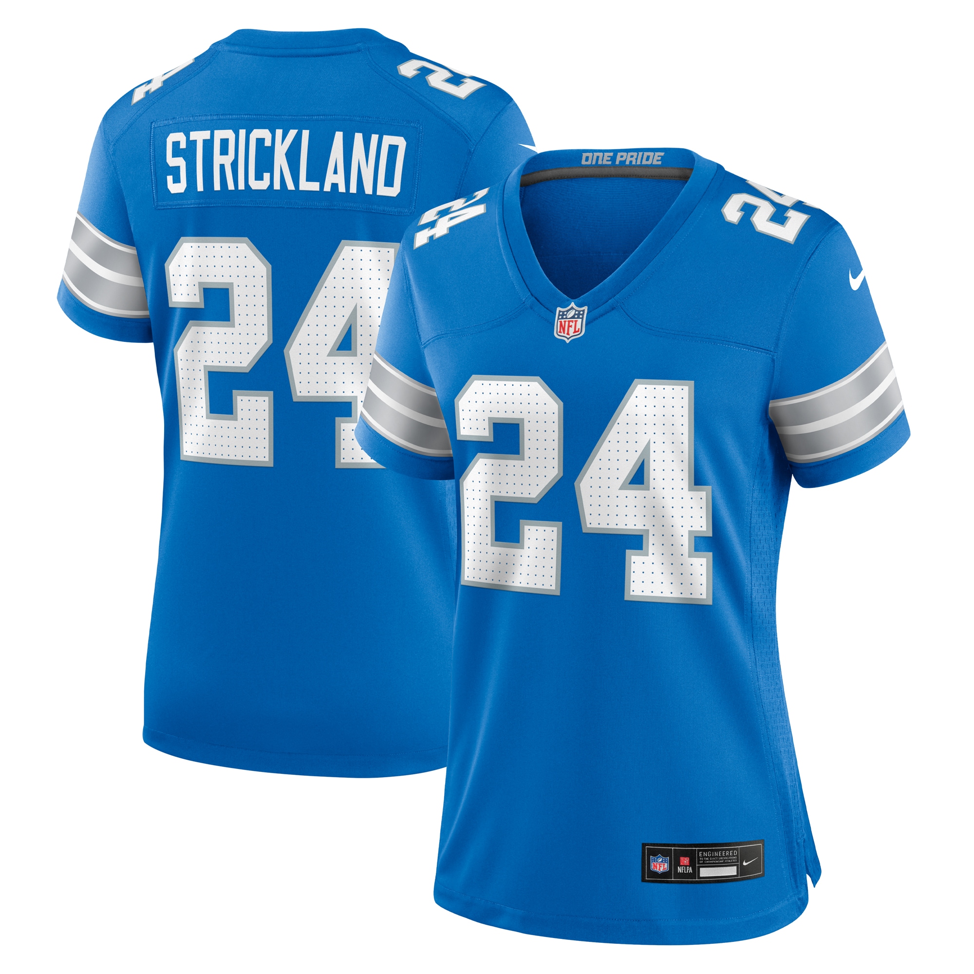 Detroit Lions Loren Strickland Blue Team Game NFL Jersey Women's