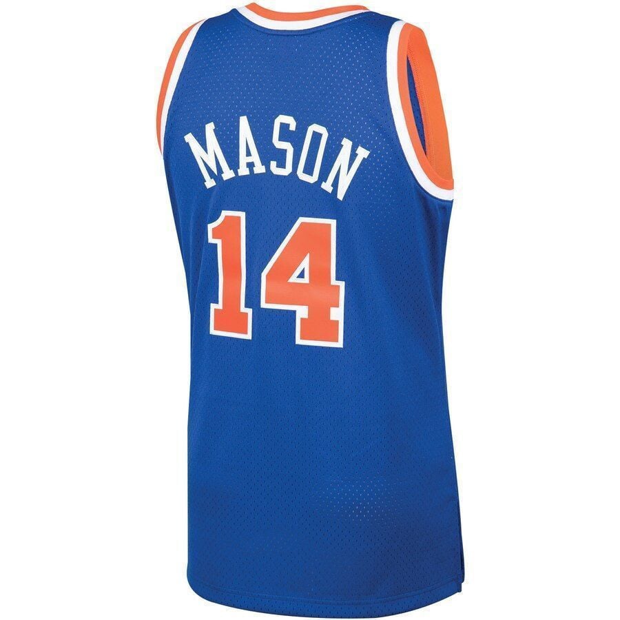 Anthony Mason New York Knicks Mitchell Ness 1991-92 Hardwood Classics Swingman Player Blue NBA Jersey Men's