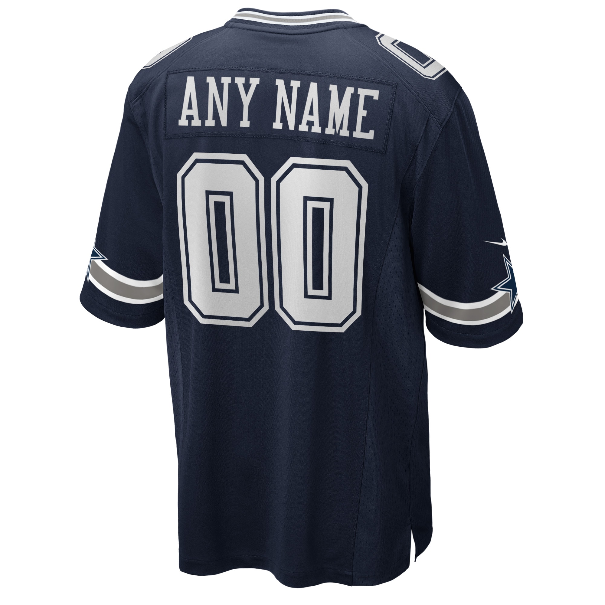 Dallas Cowboys Navy Custom Game NFL Jersey Men's