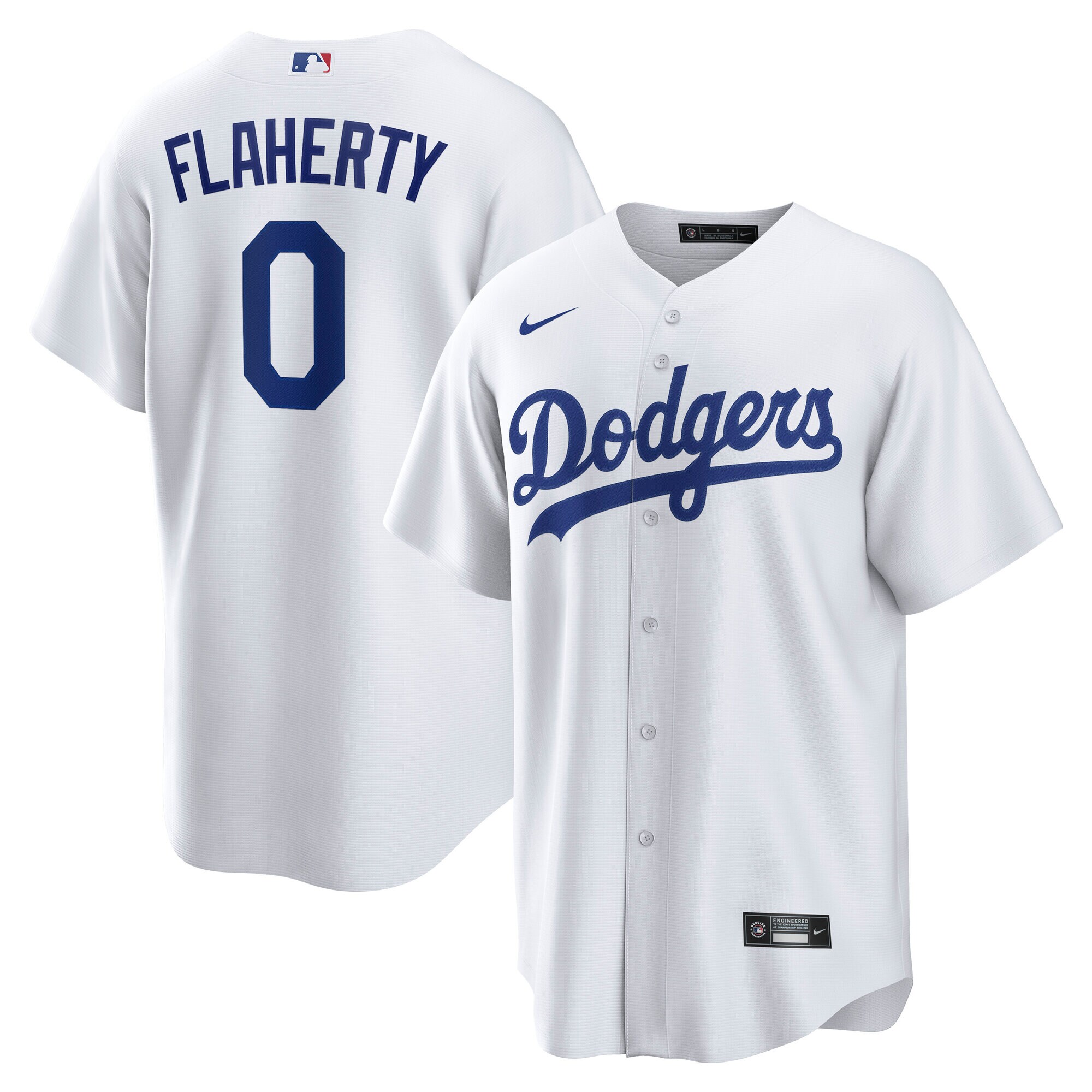 Los Angeles Dodgers Jack Flaherty White Home Player MLB Jersey Men's