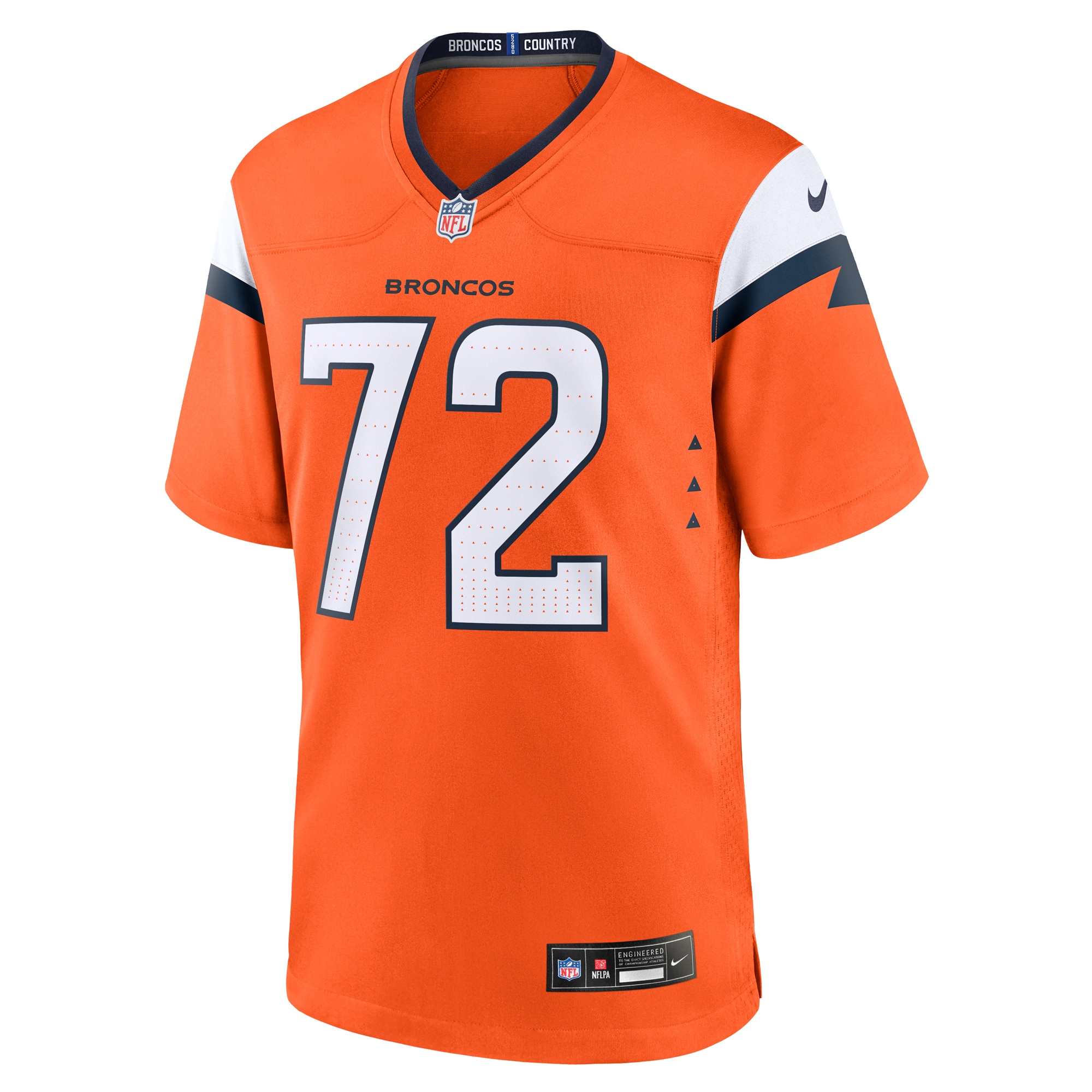 Denver Broncos Garett Bolles Orange Team Game NFL Jersey Men's
