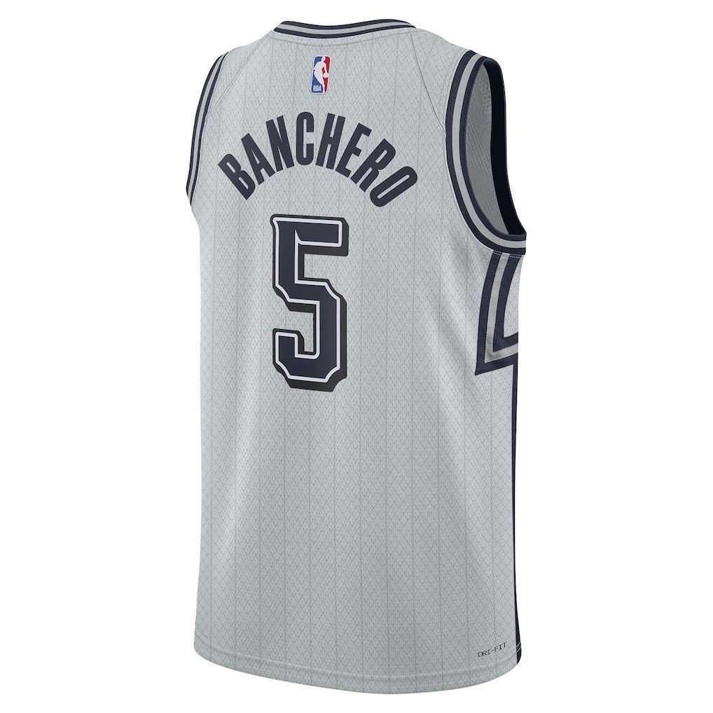 Paolo Banchero 5 Orlando Magic Unisex 2024/25 Swingman Player City Edition Silver NBA Jersey Unisex