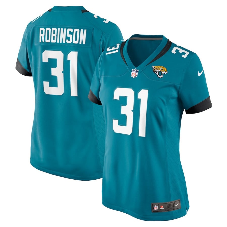 Keilan Robinson 31 Jacksonville Jaguars Game Teal NFL Jersey Women's