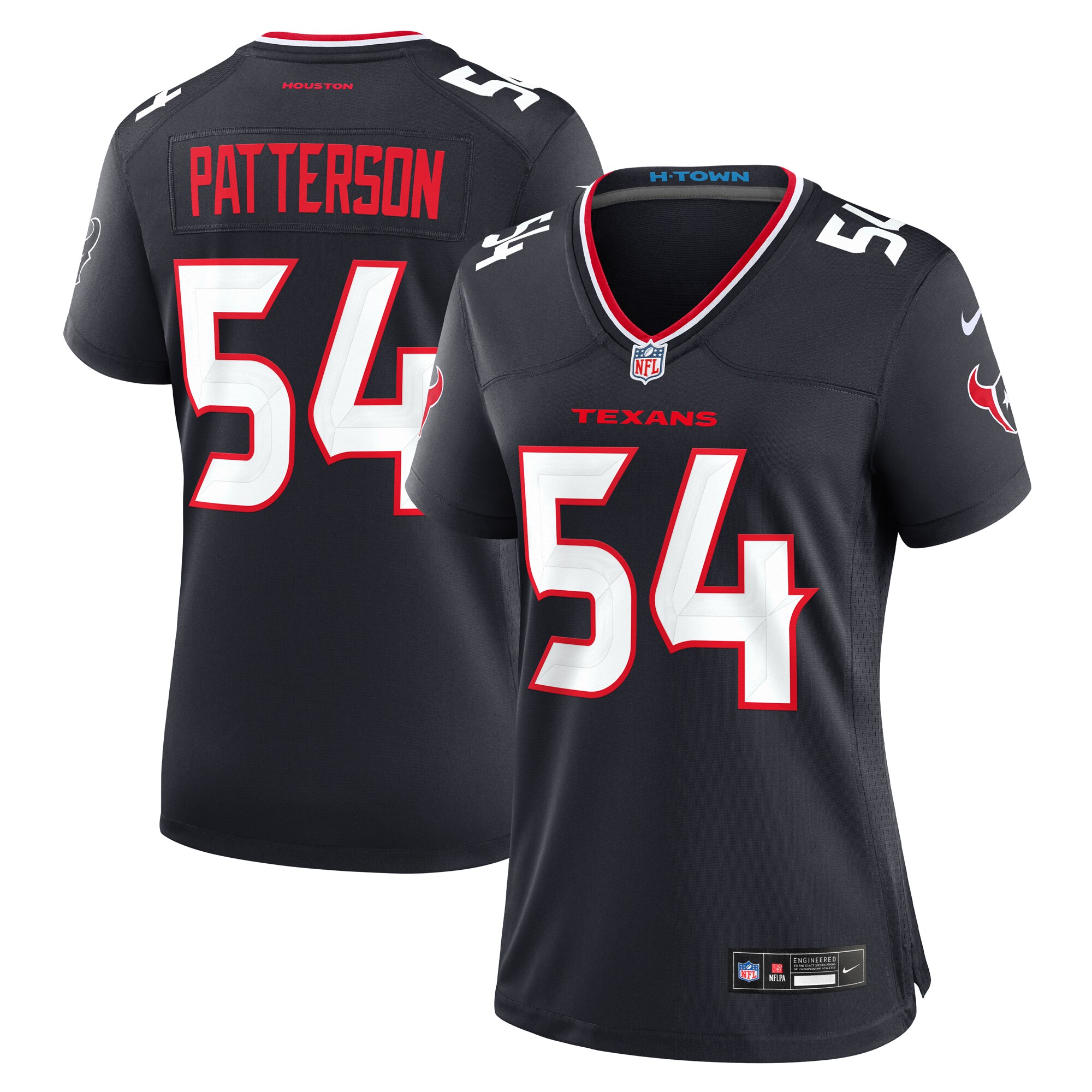 Houston Texans Jarrett Patterson Navy Team Game NFL Jersey Women's