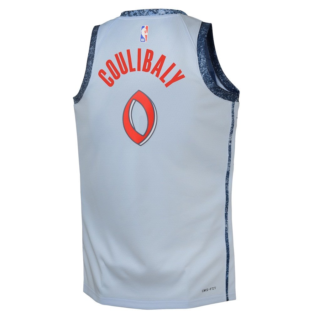 Bilal Coulibaly 0 Washington Wizards 2024/25 Swingman Playe City Edition Powder Blue NBA Jersey Youth