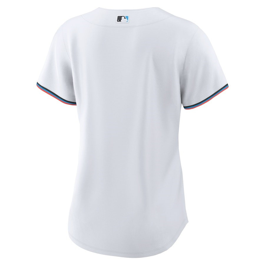 Miami Marlins Home Blank White MLB Jersey Women's