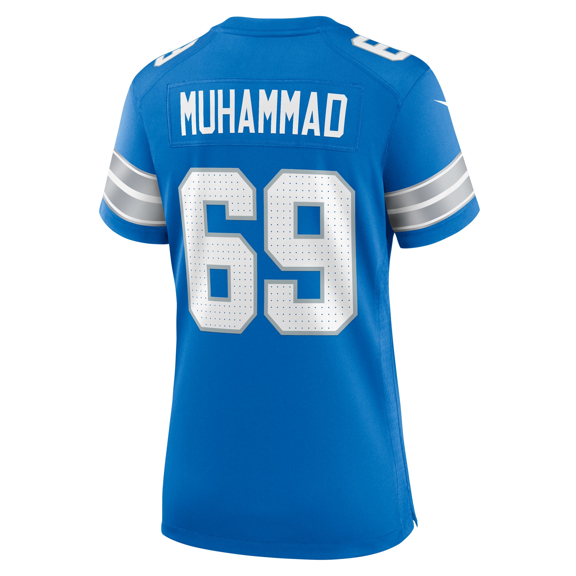 Detroit Lions Al-Quadin Muhammad Blue Team Game NFL Jersey Women's