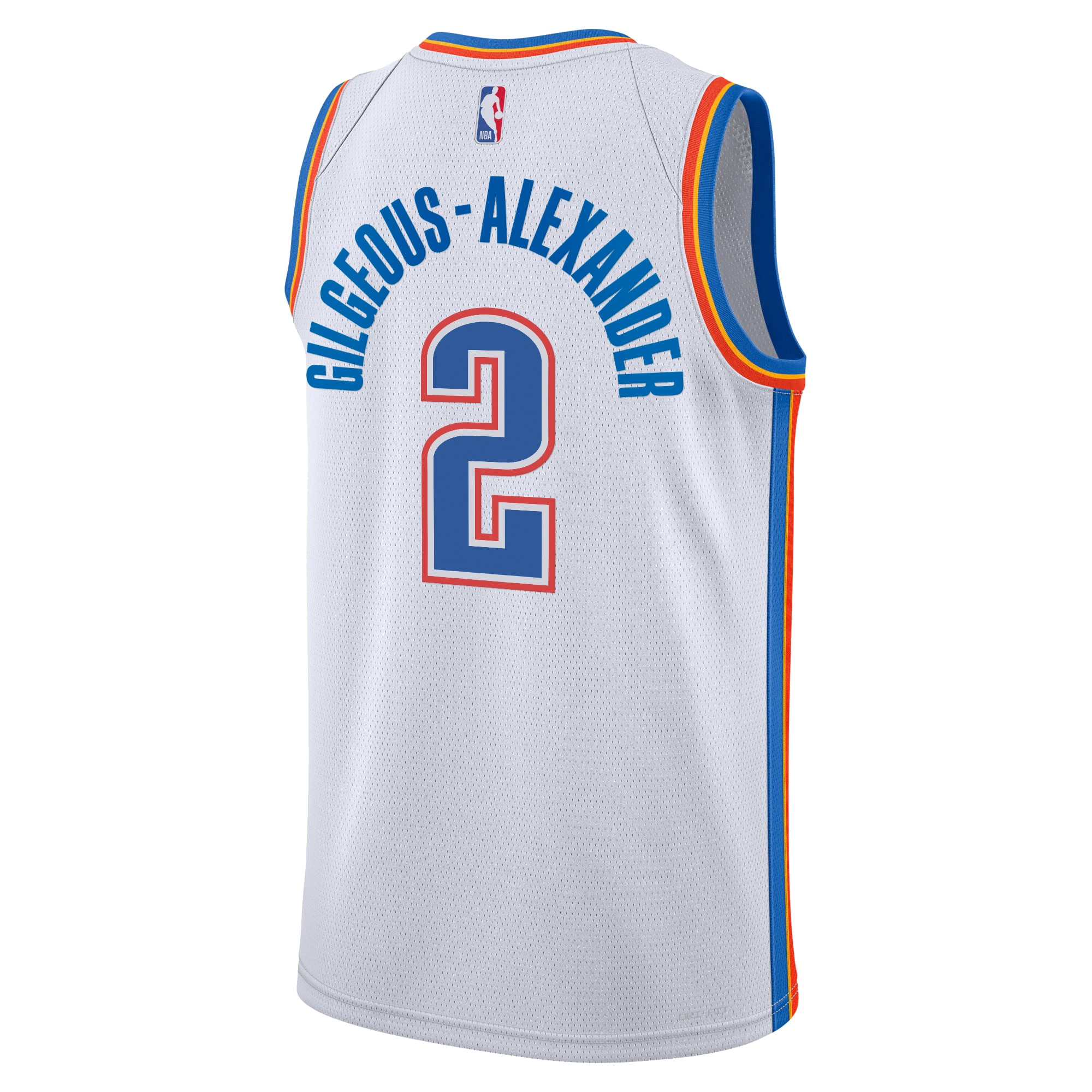 Oklahoma City Thunder Association Edition Swingman White Shai Gilgeous-Alexande NBA Jersey Youth