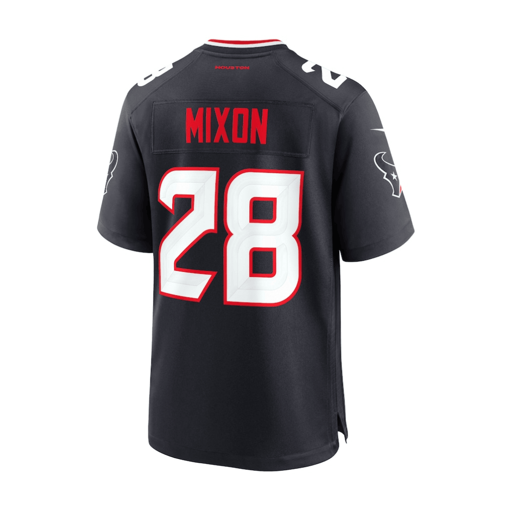 Joe Mixon 28 Houston Texans 2025 Pro Bowl Patch Game Navy NFL Jersey Men's