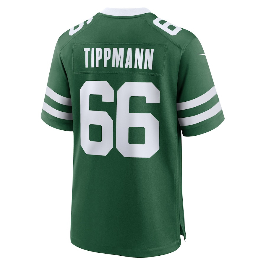 Joe Tippmann 66 New York Jets Team Game Legacy Green NFL Jersey Men's