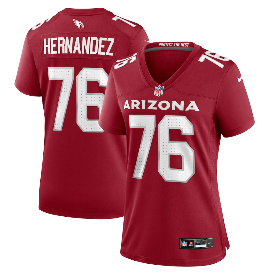 Will Hernandez 76 Arizona Cardinals Game Cardinal NFL Jersey Women's