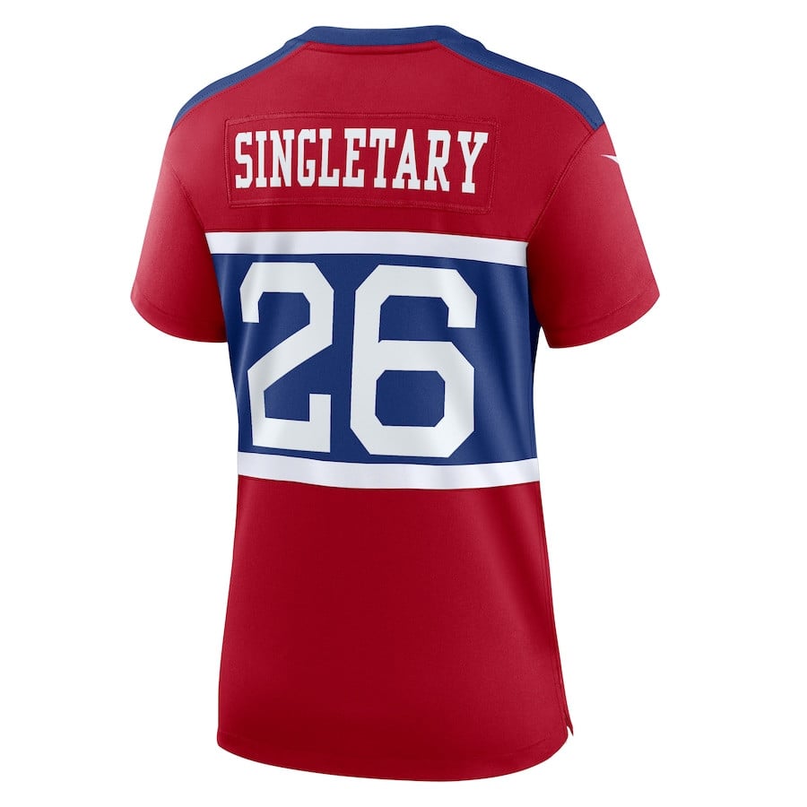 Devin Singletary 26 New York Giants Alternate Player Game Century Red NFL Jersey Women's