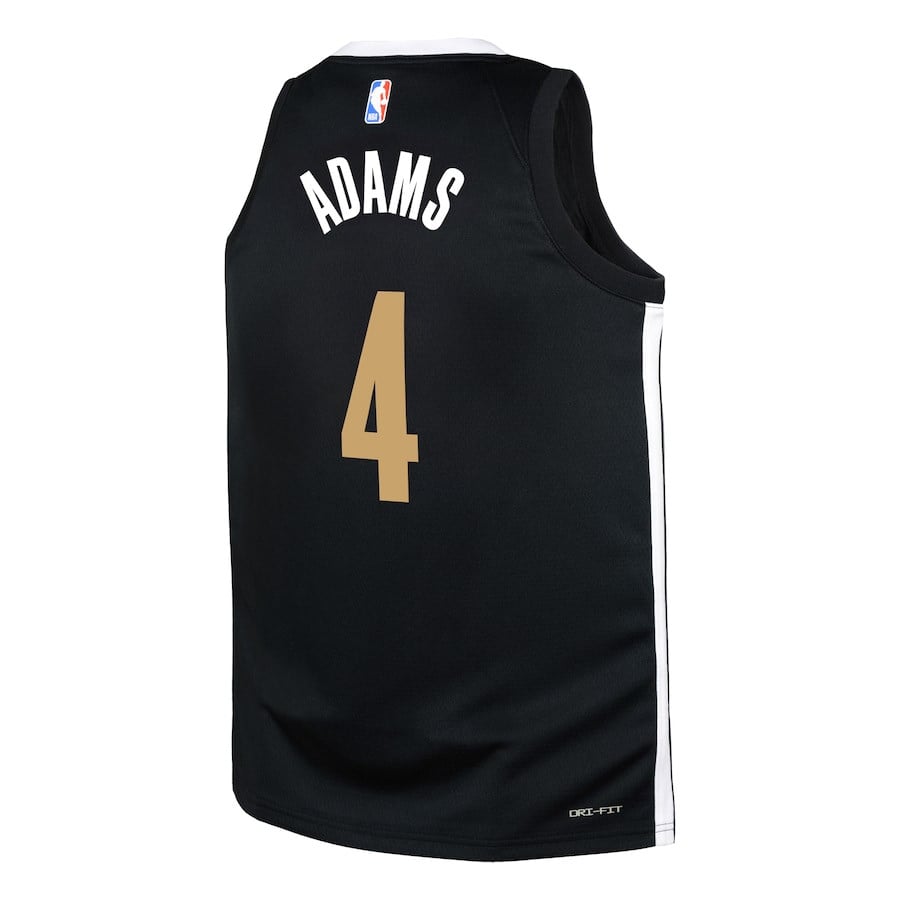 Steven Adams 4 Memphis Grizzlies 2023/24 City Edition Swingma Black NBA Jersey Youth