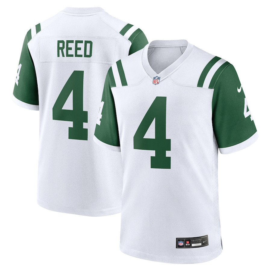 D.J. Reed 4 New York Jets Classic Alternate Game White NFL Jersey Men's