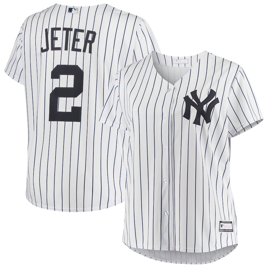Derek Jeter New York Yankees Women's Plus Size Player Jersey White
