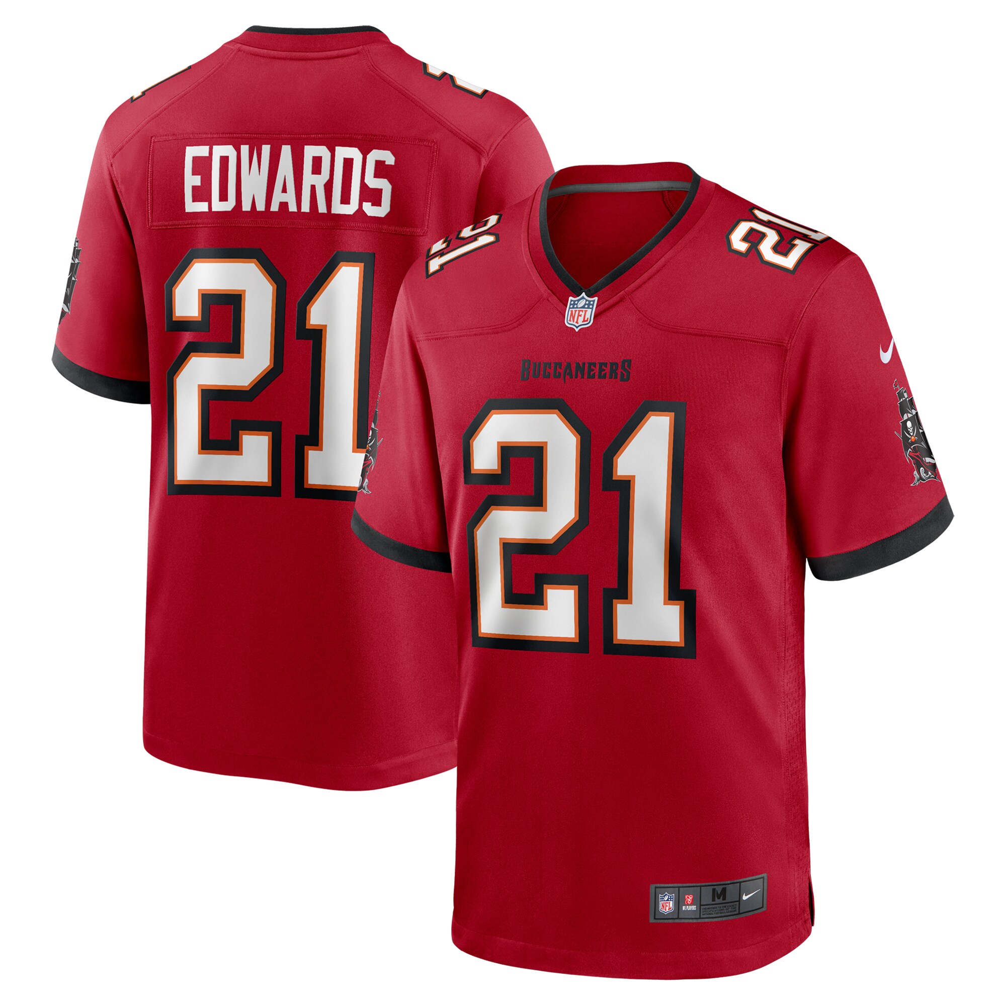 Tampa Bay Buccaneers Mike Edwards Red Game NFL Jersey Men's