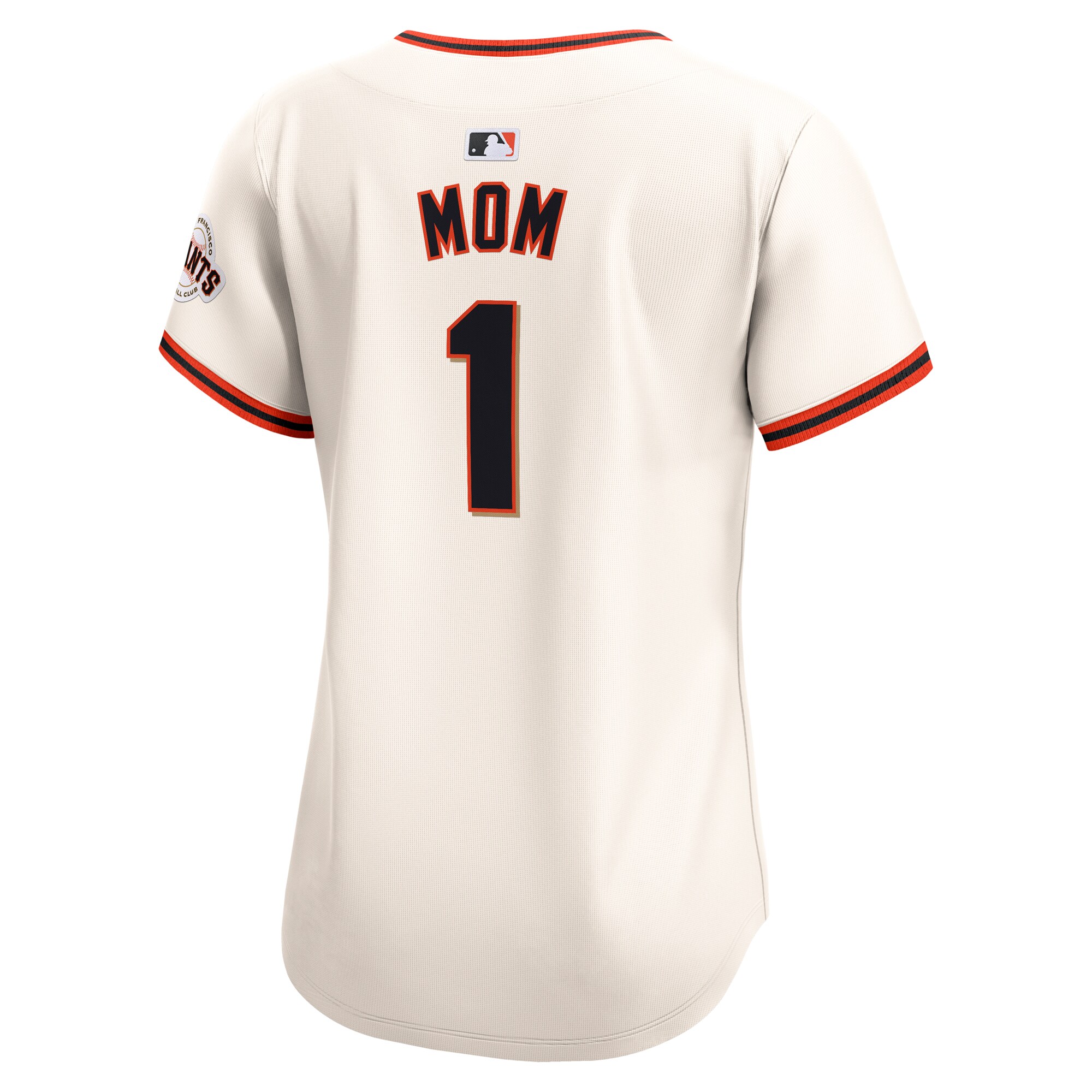 San Francisco Giants Cream #1 Mom Home Limited MLB Jersey Women's