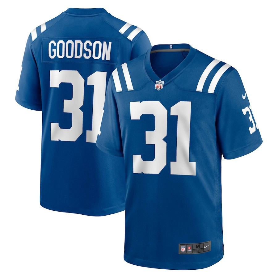 Tyler Goodson 31 Indianapolis Colts Game Royal NFL Jersey Men's