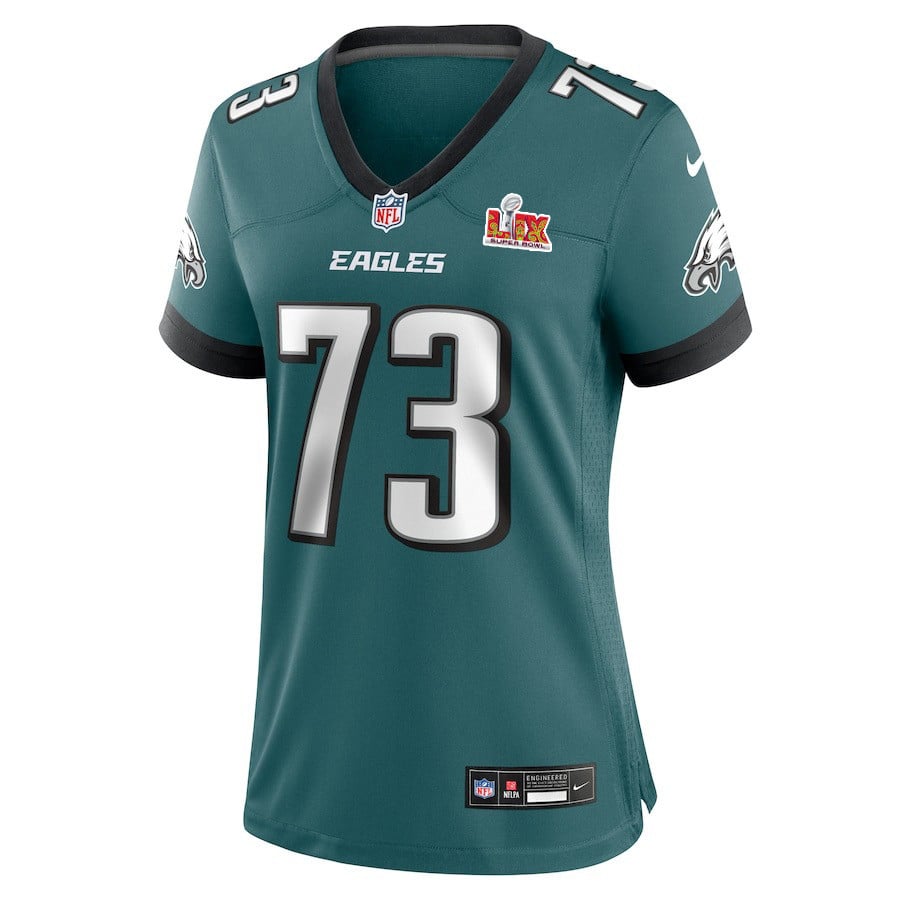 Le'Raven Clark #73 Philadelphia Eagles Super Bowl LIX Midnight Green NFL Jersey Women's